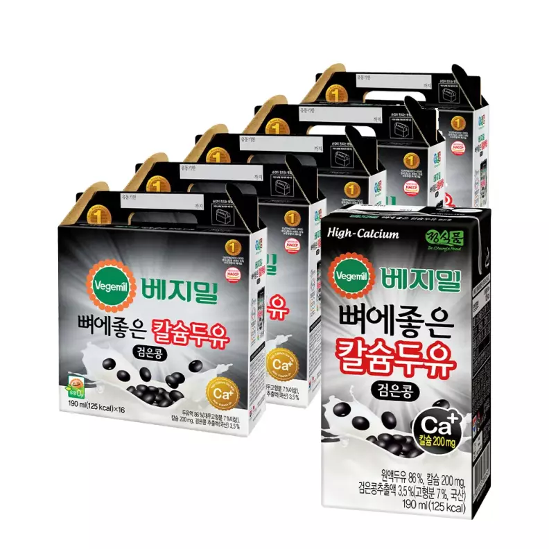 정식품 뼈에좋은칼슘 검은콩 두유 190ml 80팩 가격 추이 베지밀 정식품 뼈에좋은칼슘 검은콩 두유 190ml 80팩 - 최저가 31,410원