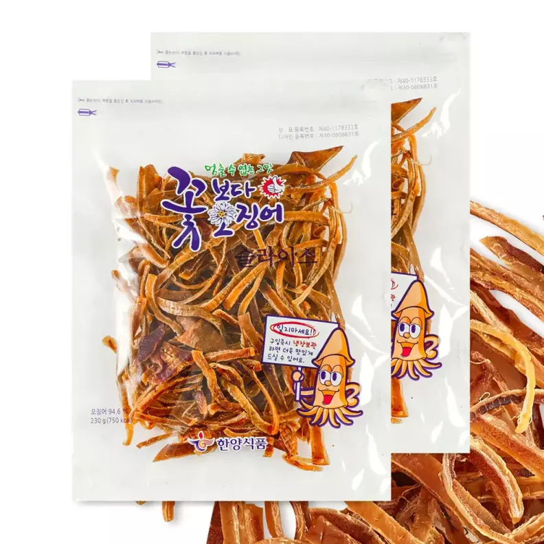 고래거너 꽃보다오징어 슬라이스 230g+230g 가격 비교 한양식품 고래거너 꽃보다오징어 슬라이스 230g+230g