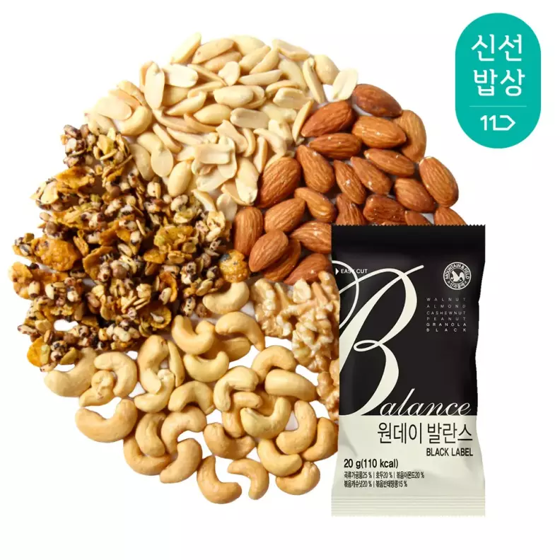 하루견과 원데이발란스블랙 100봉 낱봉 / 실속 견과 견과류 간식 가격 비교 산과들에 하루견과 원데이발란스블랙 100봉 낱봉 / 실속 견과 견과류 간식